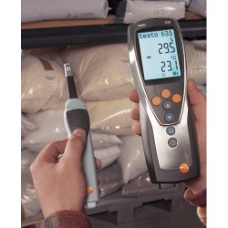 Multifunkční vlhkoměr/teploměr Testo 635-1 pro měření vlhkosti vzduchu, kompenzované vlhkosti materiálu a pro měření rosného bodu v tlakových systémech, fotografie 3/3